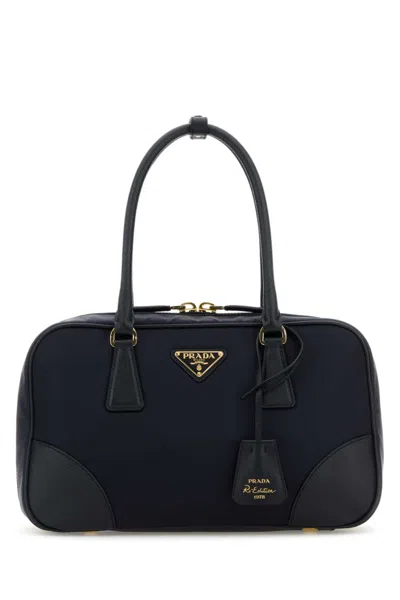 Prada Navy Blue Re-edition 1978 Medium Satchel