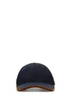 Prada Navy Blue Re-nylon Baseball Cap In Blucacao