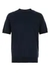 Prada Short-sleeved Crewneck Jumper In Blue