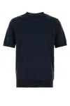 Prada Short-sleeved Crewneck Jumper In Blue