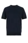 Prada Short-sleeved Cashmere And Silk Sweater In Blue