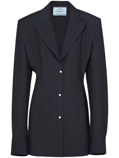 PRADA NAVY BLUE SINGLE BREASTED BLAZER