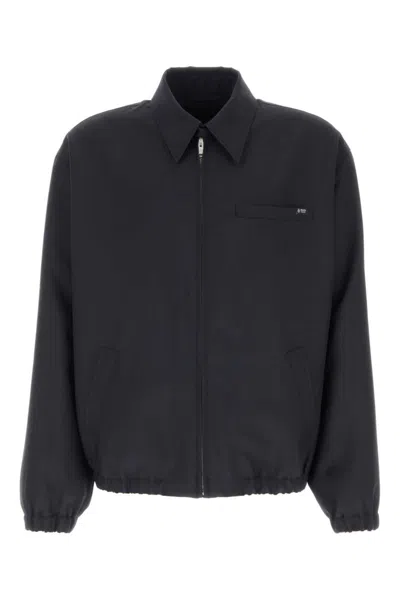 Prada Navy Blue Solid Jacket