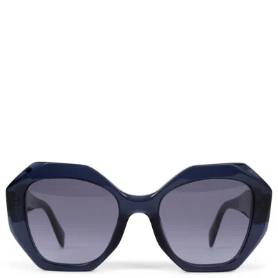 Pre-owned Prada Navy Blue Symbole Sunglasses Spr16w