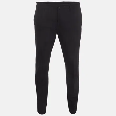 Pre-owned Prada Navy Blue Synthetic Stretch Slim Fit Trousers Xl