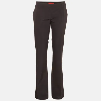 Pre-owned Prada Navy Blue Technical Gabardine Trousers M