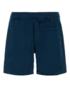 Prada Bermuda Shorts Terry Back Pocket In Bleu