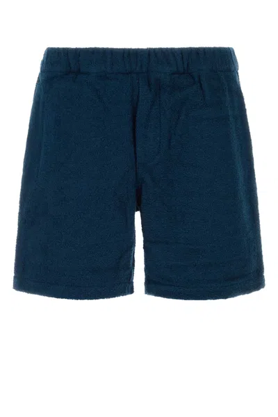PRADA NAVY BLUE TERRY BERMUDA SHORTS