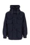 Prada Hooded Wool Blend Jacket Multiple Pockets In Multi