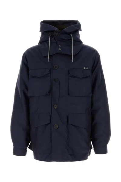 Prada Hooded Wool Blend Jacket Multiple Pockets