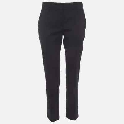 Pre-owned Prada Navy Blue Wool Blend Regular Fit Trouser M