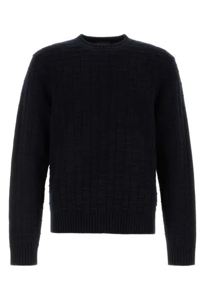 PRADA NAVY BLUE WOOL BLEND SWEATER
