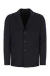 Prada Navy Blue Cashmere And Wool Blend Blazer In Navy Blue