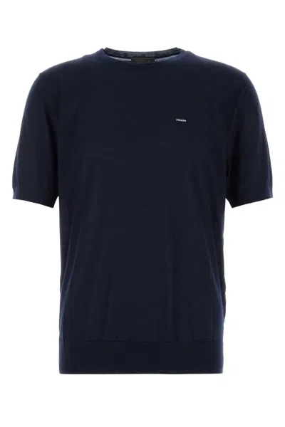 Prada Navy Blue Wool Sweater
