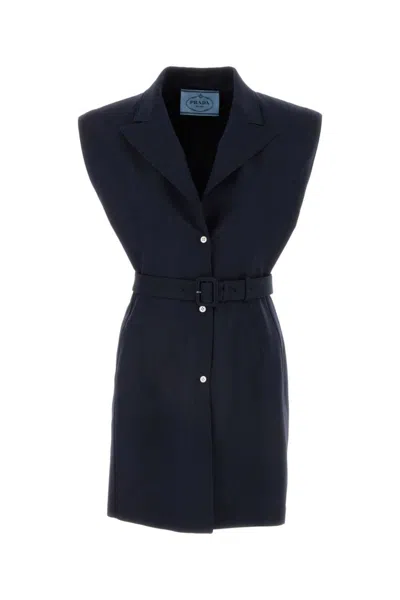 PRADA NAVY BLUE WOOL VEST