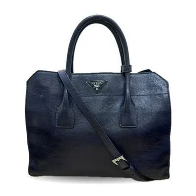 Pre-owned Prada Navy Handbag Shoulder Bag ()