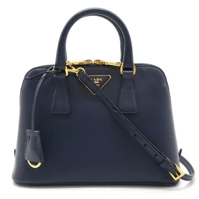 Pre-owned Prada Navy Leather Handbag Shoulder Bag ()