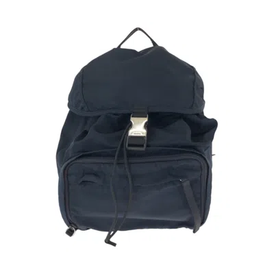 Pre-owned Prada Navy Nylon Backpack () In Blue