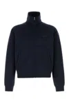 Prada Technical Jersey Full-zip Track Jacket In Blue