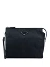 Prada Rectangular Re-nylon Clutch With Detachable Wrist Handle