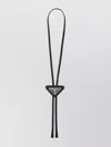 Prada Bolo Tie Aus Saffiano-leder In Black