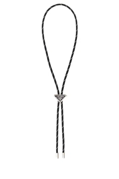 Prada Necklaces In Black