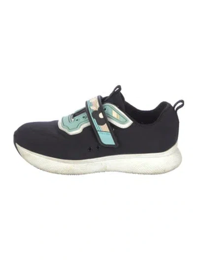 Pre-owned Prada Neoprene Colorblock Pattern Sneakers In Black