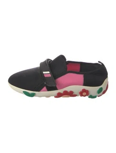 Pre-owned Prada Neoprene Colorblock Pattern Sneakers In Black