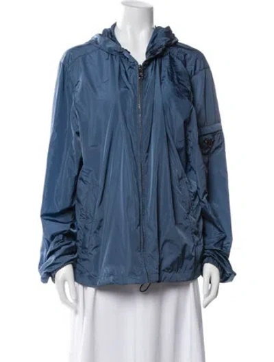 Pre-owned Prada Neoprene Jacket In Blue