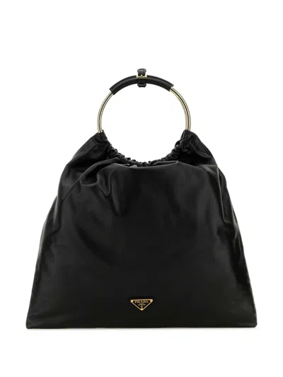 Prada Nappa Leather Bag In Black