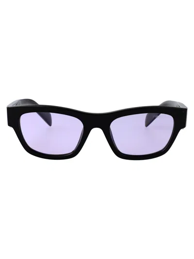 Prada Nero Acetate Sunglasses In Black