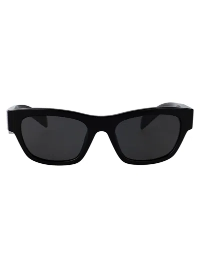 Prada Nero Acetate Sunglasses In Black