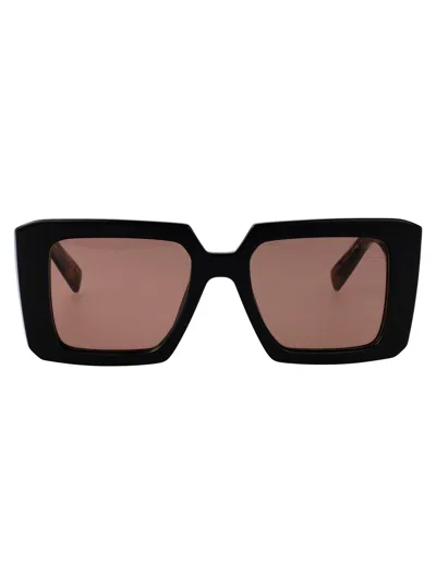 Prada Nero Acetate Sunglasses In Black