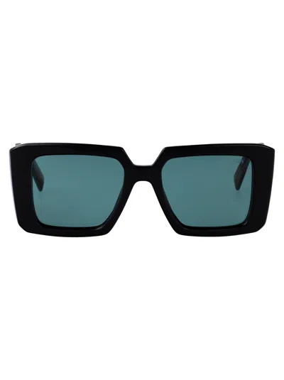 Prada Nero Acetate Sunglasses In Black