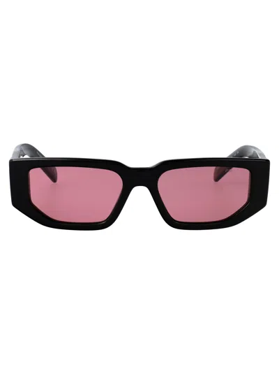 Prada Nero Acetate Sunglasses In Black