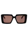 Prada Light Brown Square Ladies Sunglasses Pr 23ys 27b60b 51