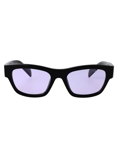 Prada Nero Acetate Sunglasses In Yellow