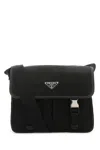 Prada Nero Re-nylon Messenger Bag In Pattern