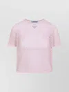 Prada Triangle Logo Net Cropped T-shirt