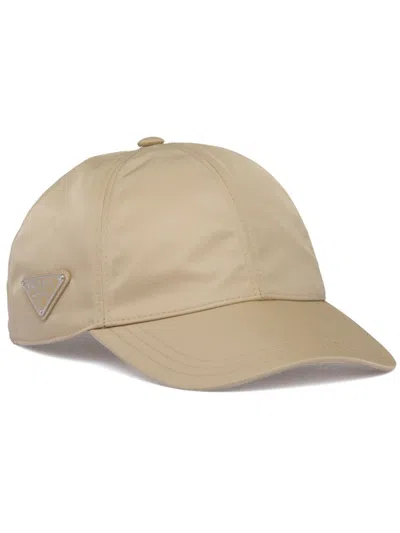 Prada Neutral Re-nylon Baseball Cap In Neutrals