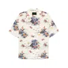 Prada Mens Yellow Printed Short-sleeve Bowling Cotton Shirt In Neutral