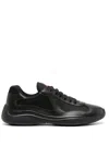 Prada Technical Sneakers Mesh Panels Rubber Sole In Blue