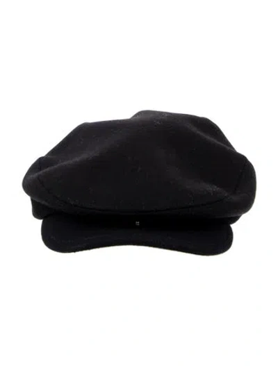 Pre-owned Prada Newsboy Cap In Black