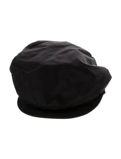 Pre-owned Prada Newsboy Hat In Black