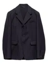 Prada Notch-lapels Three-button Blazer In Blue