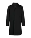 Prada Single-breasted Long-sleeved Coat In Gray