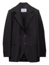 Prada Notched-lapel Blazer In Black