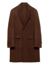 Prada Doppelreihige Jacke Aus Kaschmir In Brown