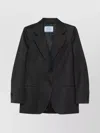 Prada Notched-lapels Wool Blazer In Black