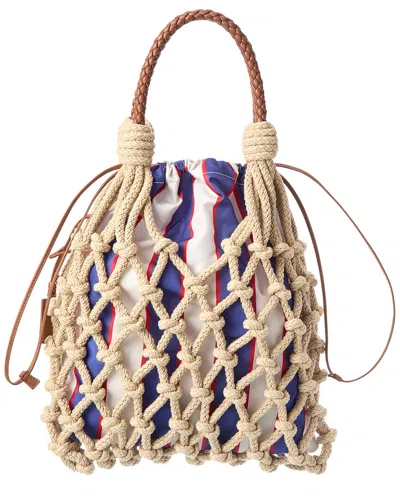 Prada Noue Medium Macrame Bag In Brown